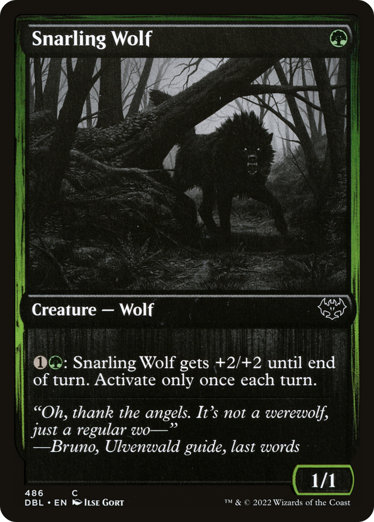 Snarling Wolf (DBL-486) - Innistrad: Double Feature Foil