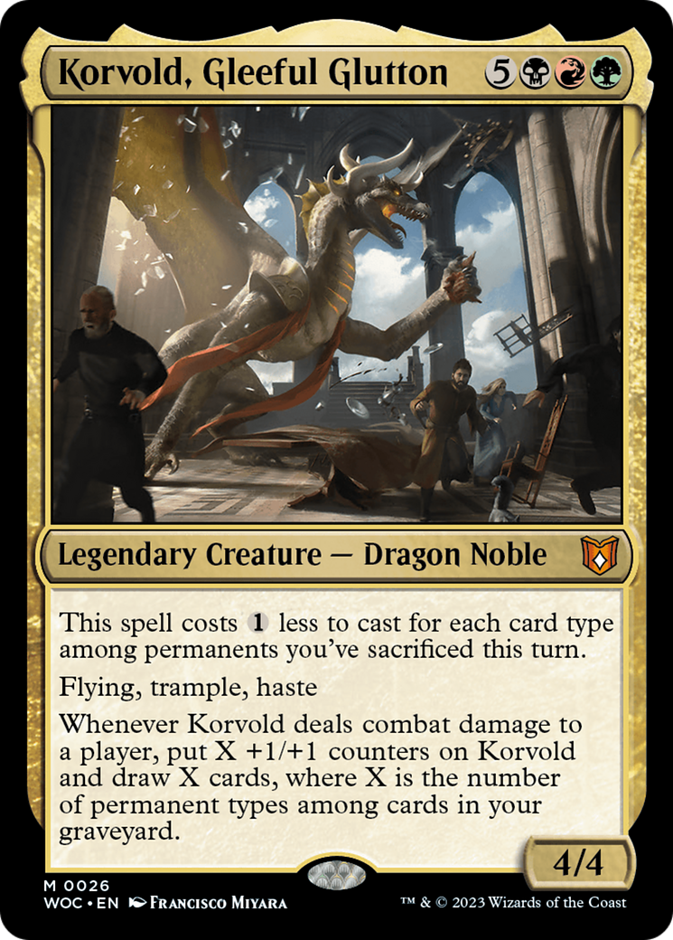 Korvold, Gleeful Glutton (WOC-026) - Wilds of Eldraine Commander