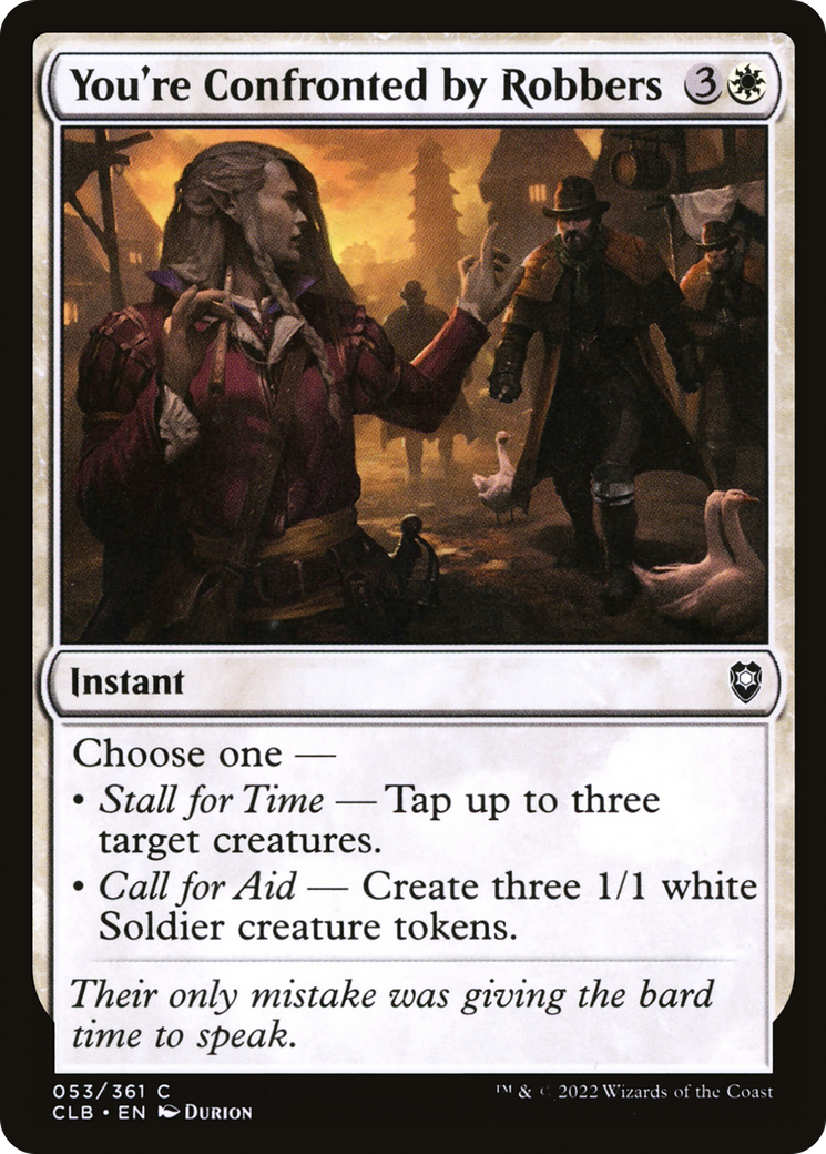 You're Confronted by Robbers  (CLB-053) - Commander Legends: Battle for Baldur's Gate Foil
