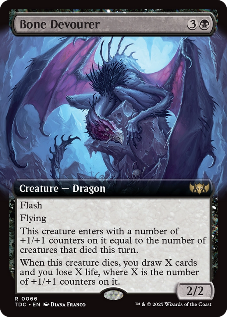 Bone Devourer (TDC-066) - Commander: Tarkir: Dragonstorm: (Extended Art)