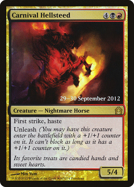 Carnival Hellsteed (PRE-147★) - Return to Ravnica Promos (Prerelease) Foil