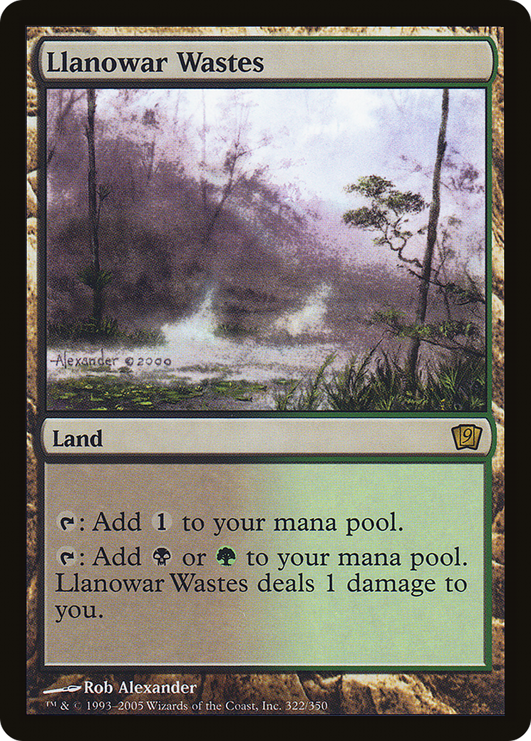 Llanowar Wastes (9ED-322★) - Ninth Edition Foil