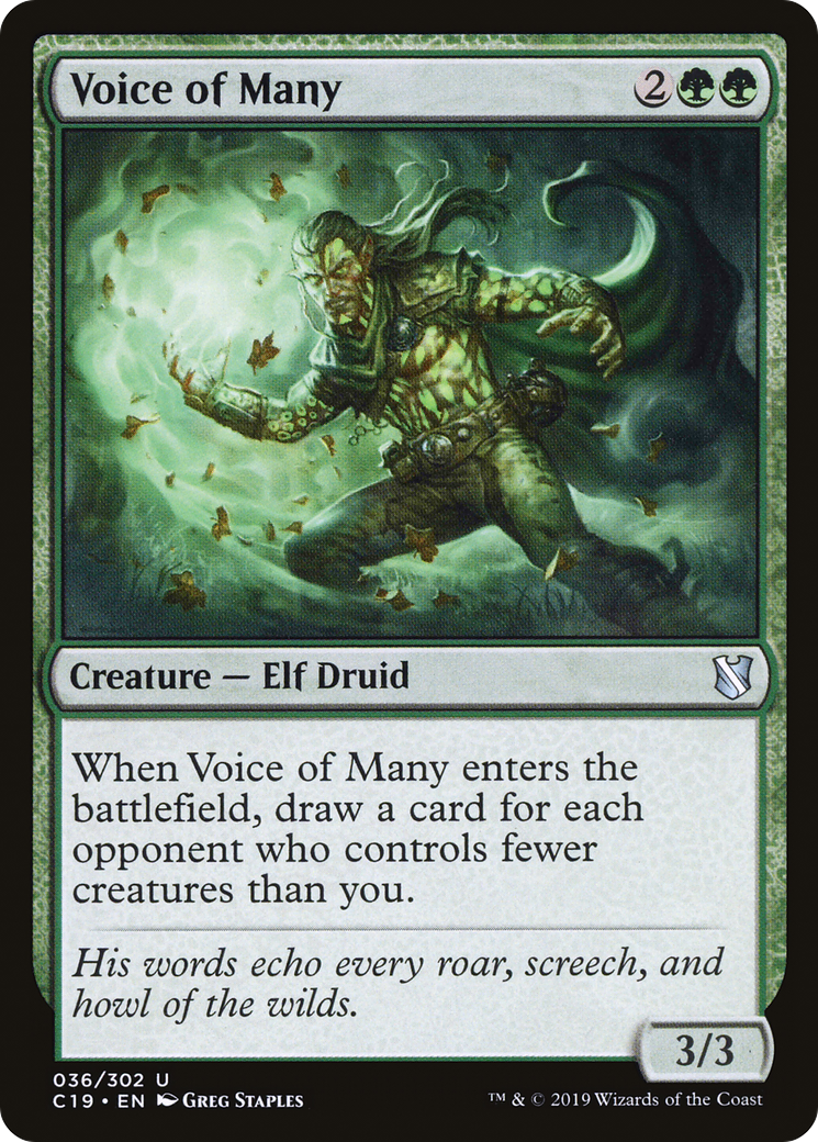 Voice of Many (C19-036) - Commander 2019