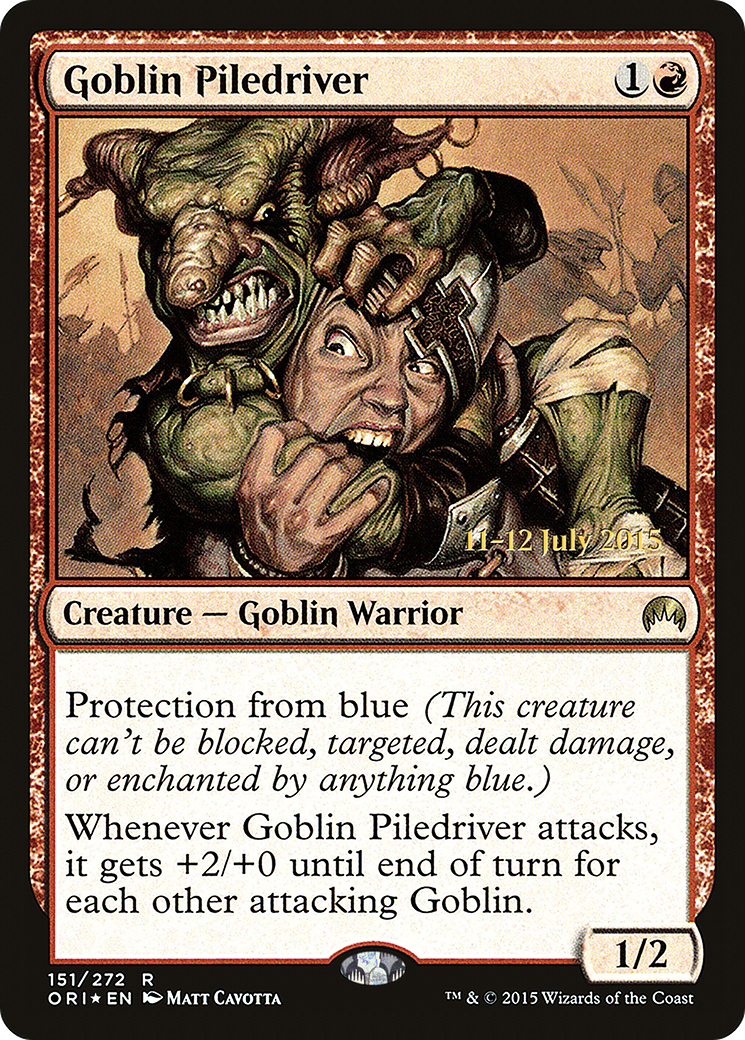 Goblin Piledriver (PRE-151S) - Magic Origins Promos (Prerelease) Foil