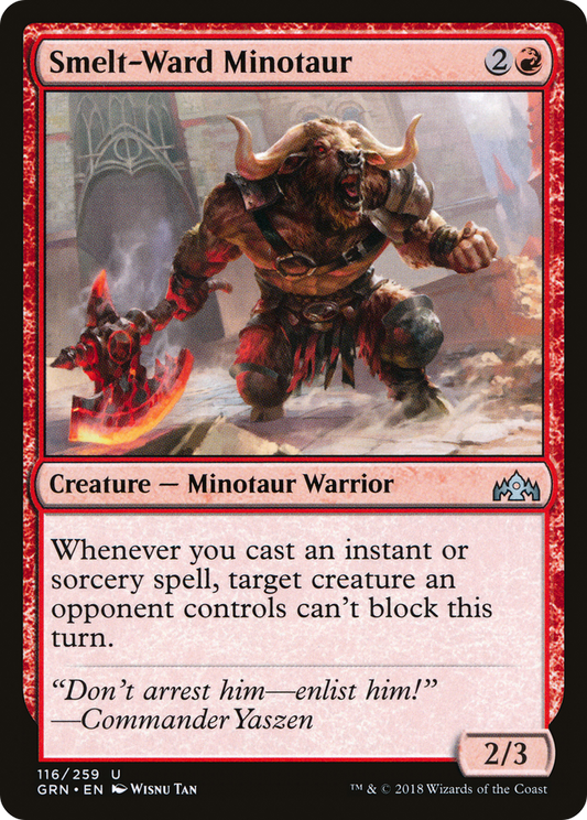 Smelt-Ward Minotaur (GRN-116) - Guilds of Ravnica Foil