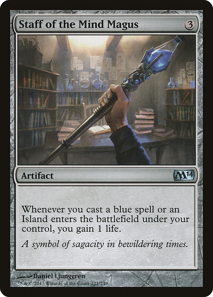 Staff of the Mind Magus (M14-221) - Magic 2014