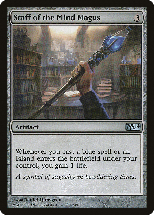 Staff of the Mind Magus (M14-221) - Magic 2014