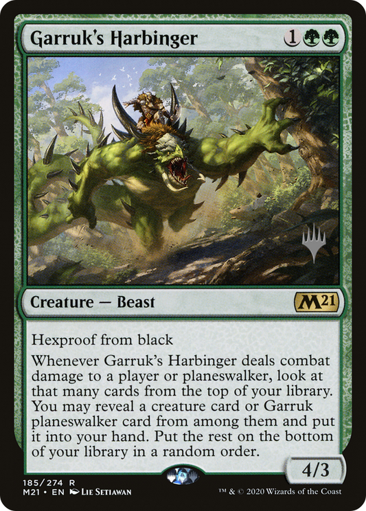 Garruk's Harbinger (PM21-185P) - Core Set 2021 Promos Foil