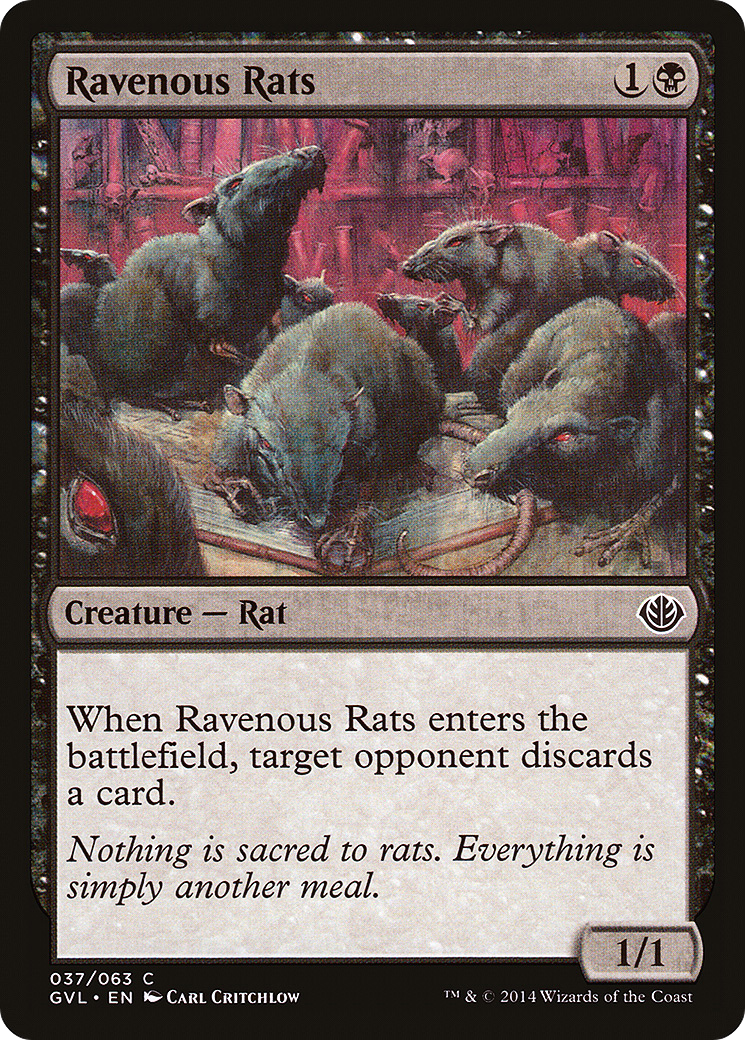 Ravenous Rats (GVL-037) - Duel Decks Anthology: Garruk vs. Liliana