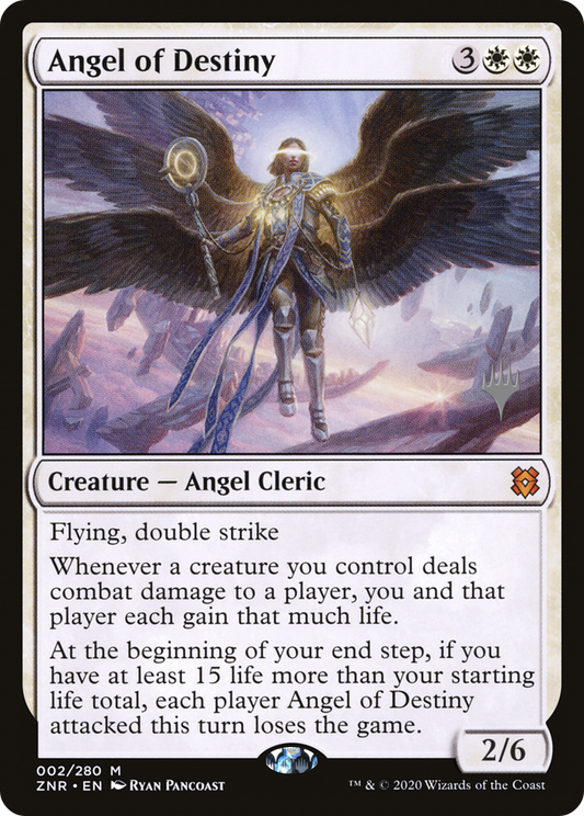 Angel of Destiny (PPZNR-02P) - Zendikar Rising Promos (Promo Pack) Foil