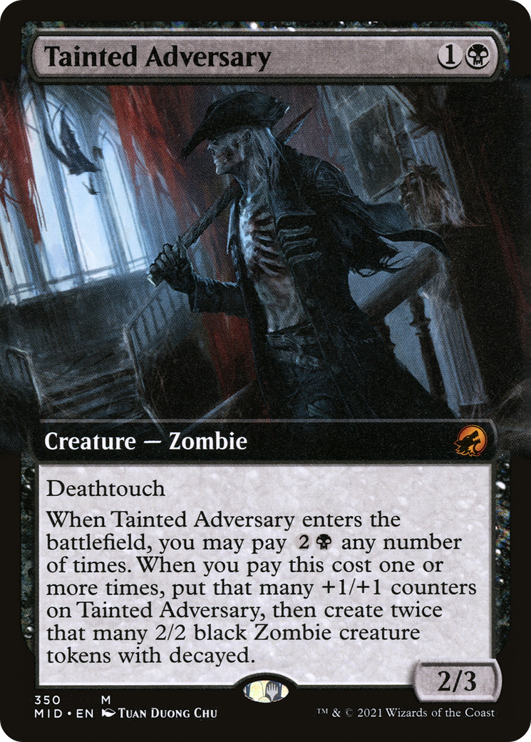 Tainted Adversary (MID-350) - Innistrad: Midnight Hunt: (Extended Art) Foil