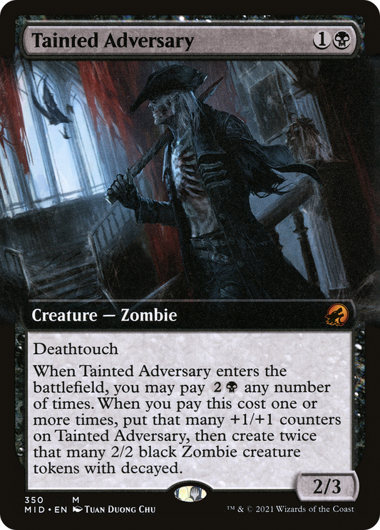 Tainted Adversary (MID-350) - Innistrad: Midnight Hunt: (Extended Art) Foil