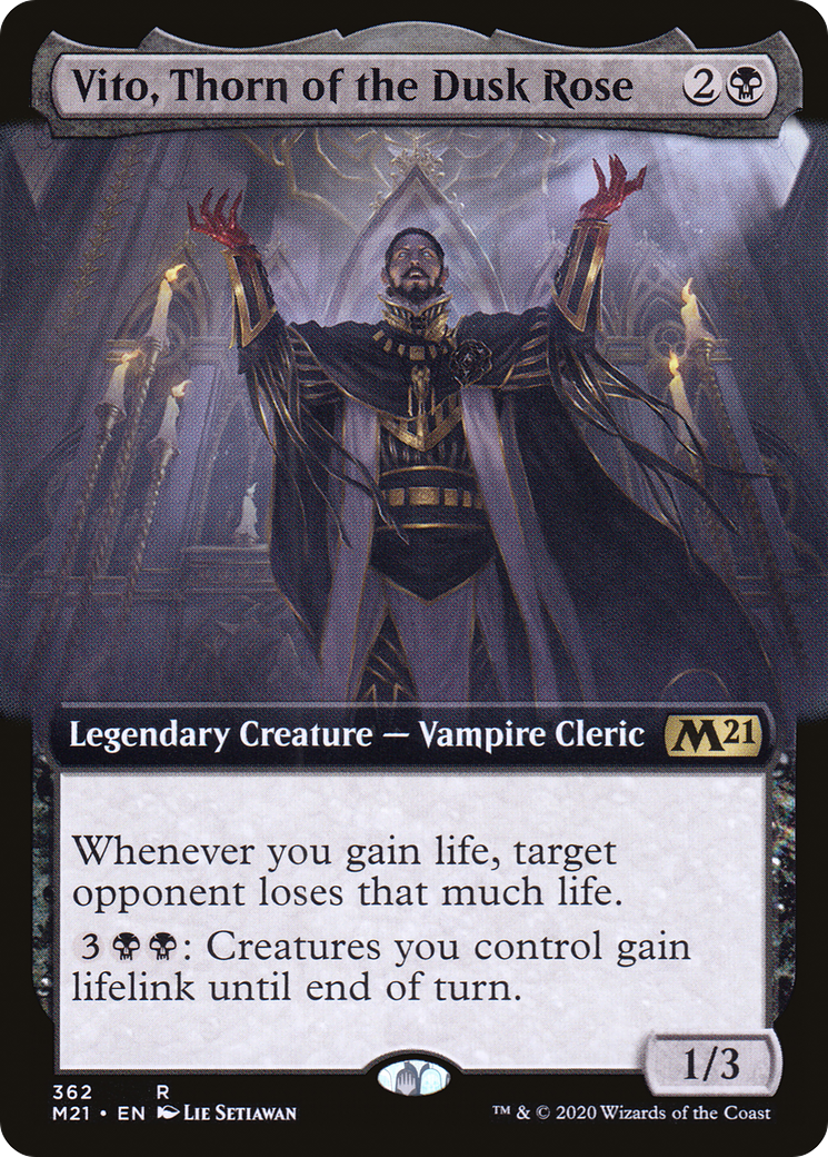 Vito, Thorn of the Dusk Rose (M21-362) - Core Set 2021: (Extended Art) Foil