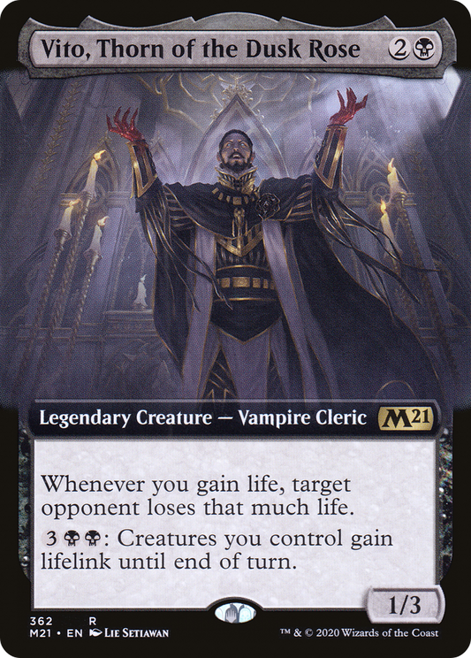 Vito, Thorn of the Dusk Rose (M21-362) - Core Set 2021: (Extended Art)