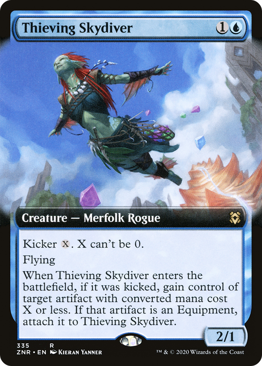 Thieving Skydiver (ZNR-335) - Zendikar Rising: (Extended Art) Foil