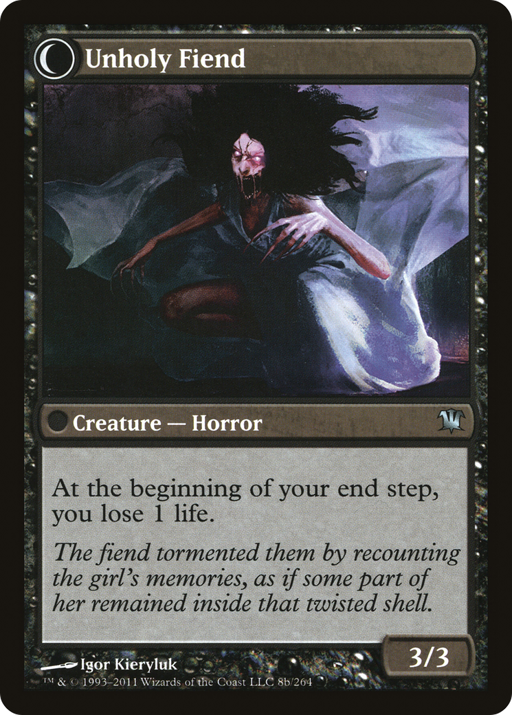 Cloistered Youth // Unholy Fiend (ISD-008) - Innistrad: (Double Faced Transform)