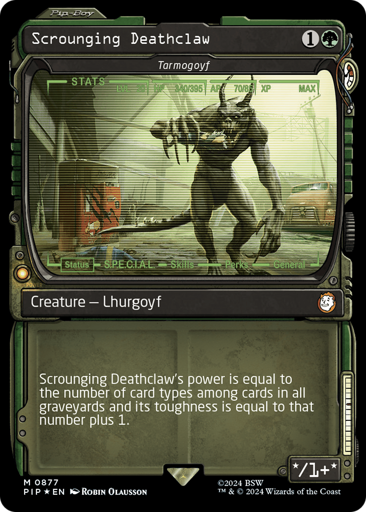 Tarmogoyf (PIP-877) - Fallout / Scrounging Deathclaw: (Showcase) Foil