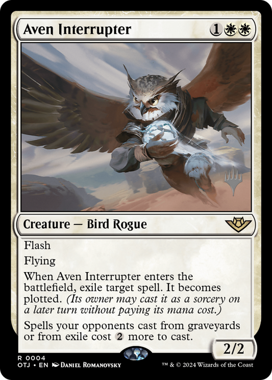 Aven Interrupter (PPOTJ-004) - Outlaws of Thunder Junction Promos (Promo Pack) Foil