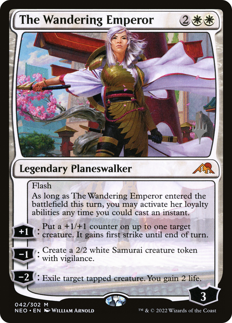 The Wandering Emperor (PPNEO-042) - Kamigawa: Neon Dynasty Promos Foil (Promo Pack)