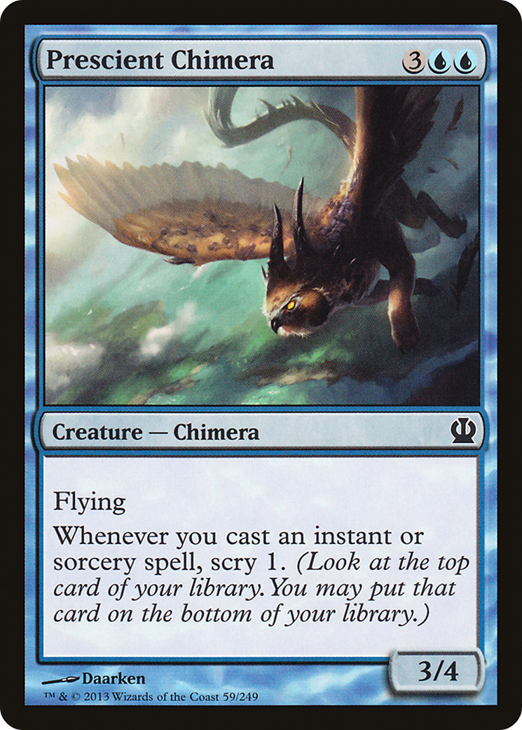 Prescient Chimera (THS-059) - Theros Foil