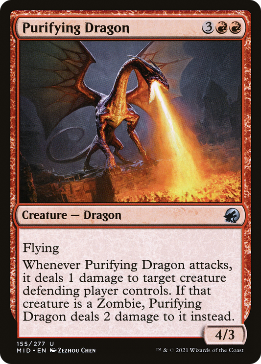 Purifying Dragon (MID-155) - Innistrad: Midnight Hunt Foil