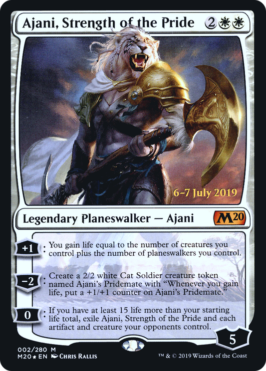 Ajani, Strength of the Pride (PM20-02S) - Core Set 2020 Promos Foil