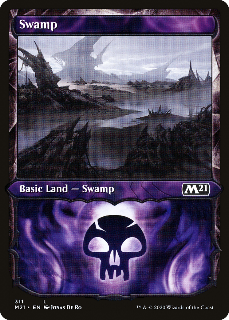 Swamp (M21-311) - Core Set 2021: (Showcase) Foil