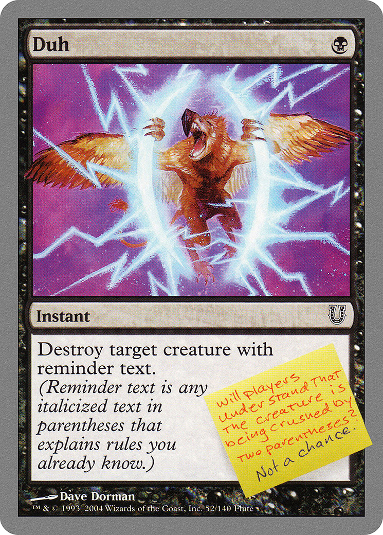 Duh (UNH-052) - Unhinged Foil