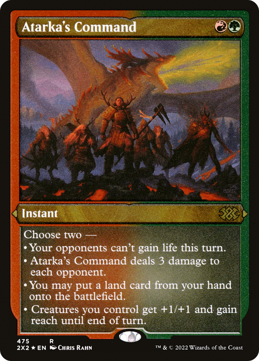 Atarka's Command (2X2-475) - Double Masters 2022 Etched Foil