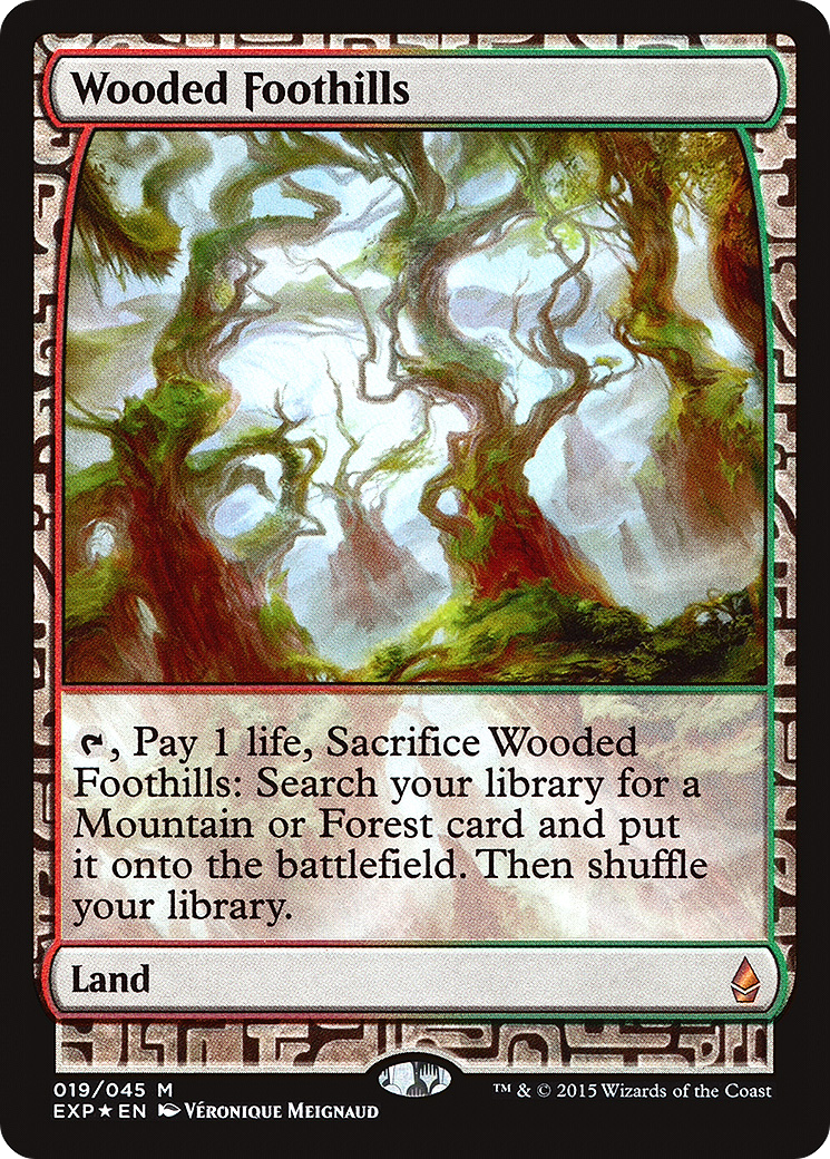 Wooded Foothills (EXP-019) - Zendikar Expeditions Foil