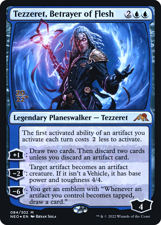 Tezzeret, Betrayer of Flesh (PNEO-84S) - Kamigawa: Neon Dynasty Promos Foil