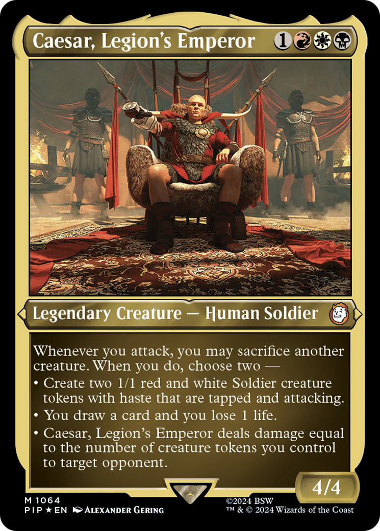 Caesar, Legion's Emperor (PIP-1064) - Fallout Etched Foil