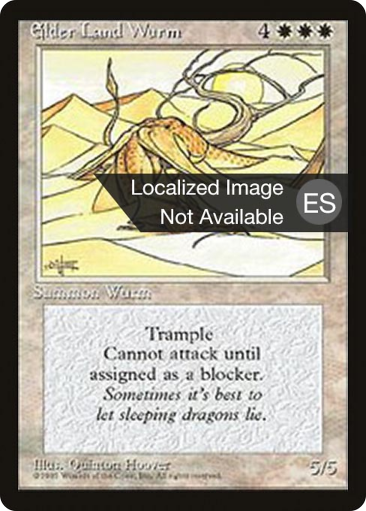 Elder Land Wurm (4BB-024) - Fourth Edition Foreign Black Border