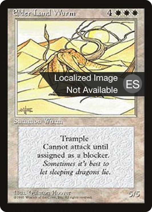 Elder Land Wurm (4BB-024) - Fourth Edition Foreign Black Border