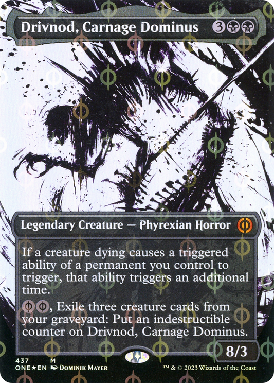 Drivnod, Carnage Dominus (ONE-437) - Phyrexia: All Will Be One: (Showcase) (Borderless) Foil