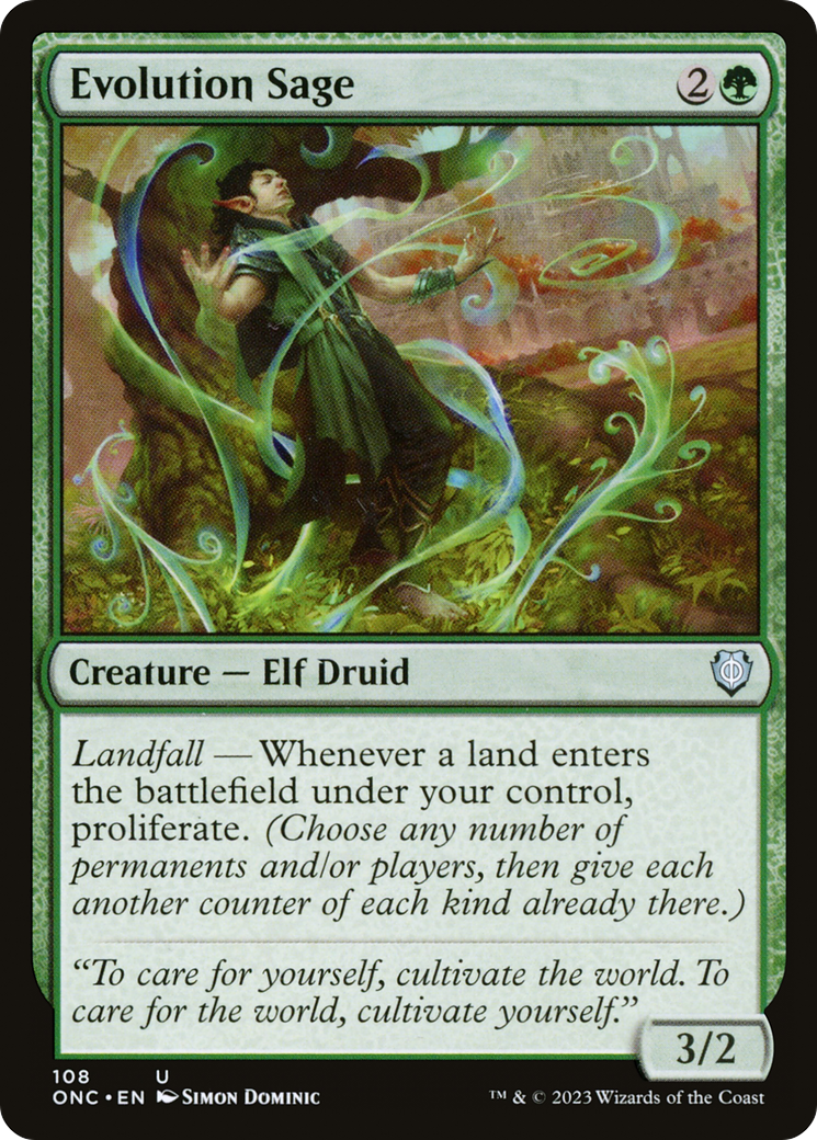 Evolution Sage (ONC-108) - Phyrexia: All Will Be One Commander