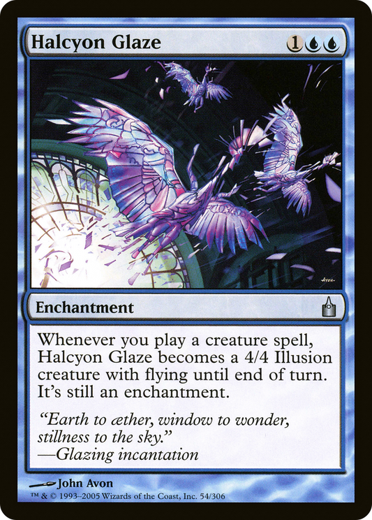 Halcyon Glaze (RAV-054) - Ravnica: City of Guilds Foil