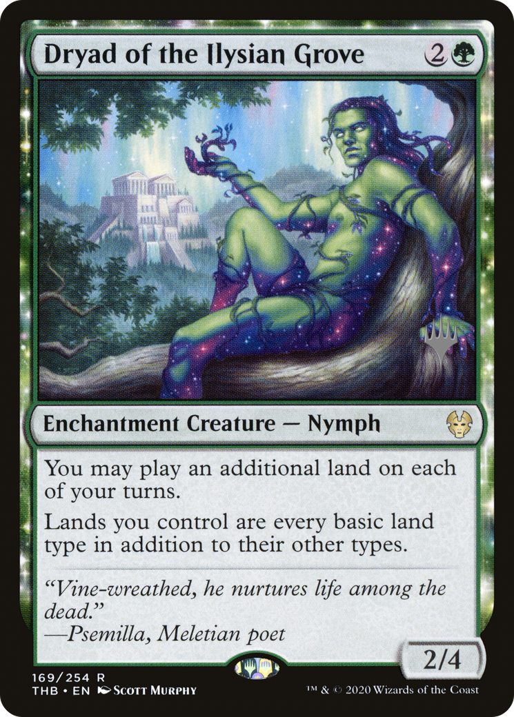 Dryad of the Ilysian Grove (PTHB-169P) - Theros Beyond Death Promos: (nyxtouched) Foil