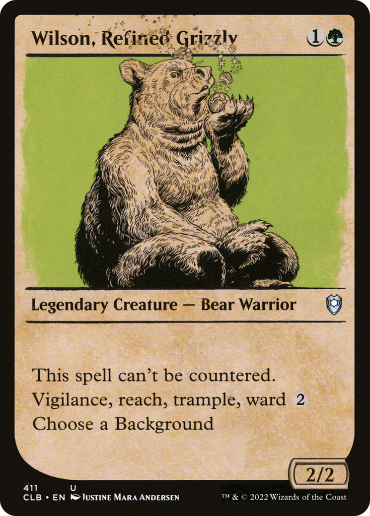 Wilson, Refined Grizzly (CLB-411) - Commander Legends: Battle for Baldur's Gate: (Showcase) Foil