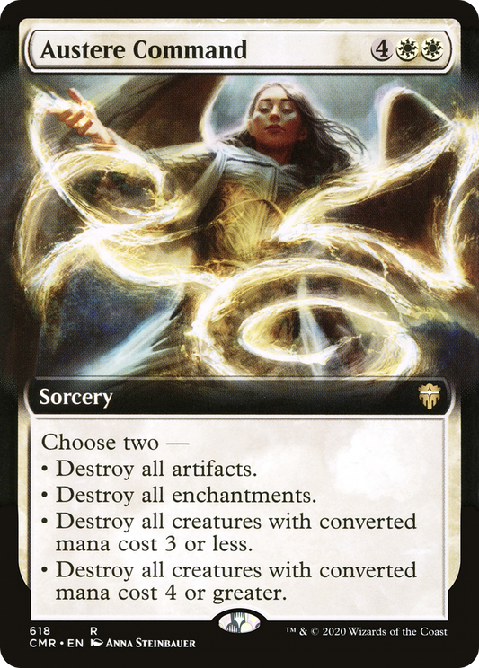 Austere Command (CMR-618) - Commander Legends: (Extended Art) Foil