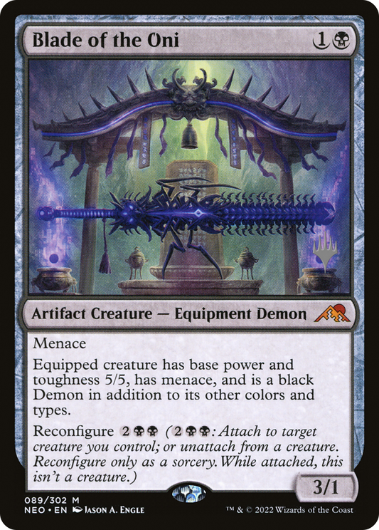 Blade of the Oni (PPNEO-089) - Kamigawa: Neon Dynasty Promos (Promo Pack) Foil