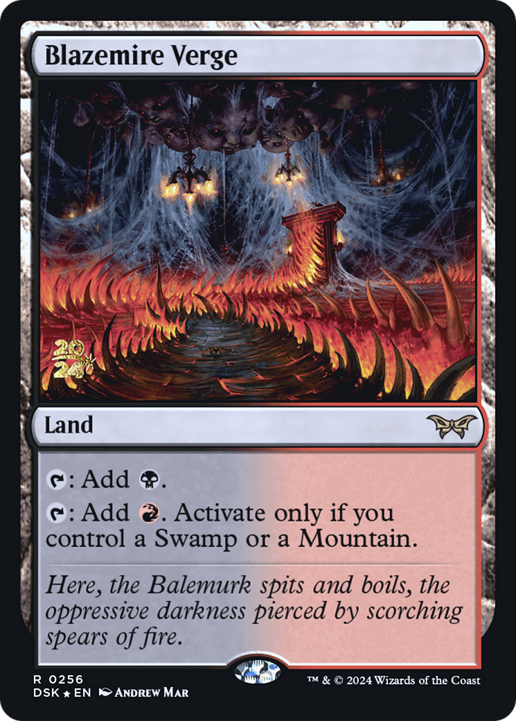 Blazemire Verge (PRE-256) - Duskmourn: House of Horror Promos (Prerelease) Foil