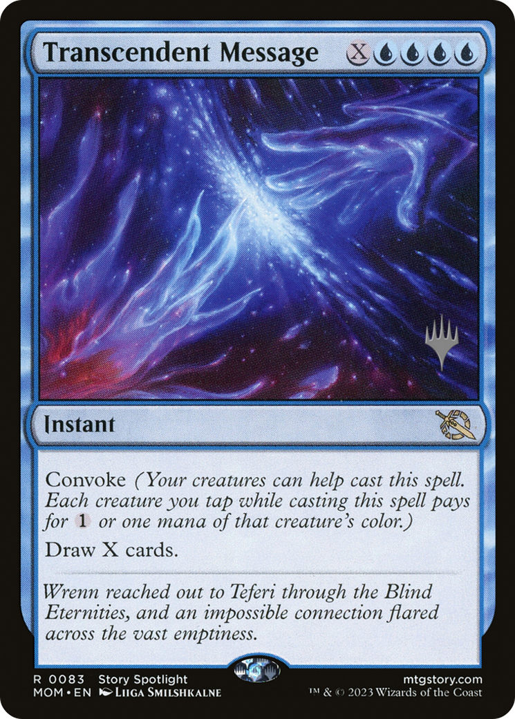 Transcendent Message (PPMOM-83P) - March of the Machine Promos (Promo Pack) Foil