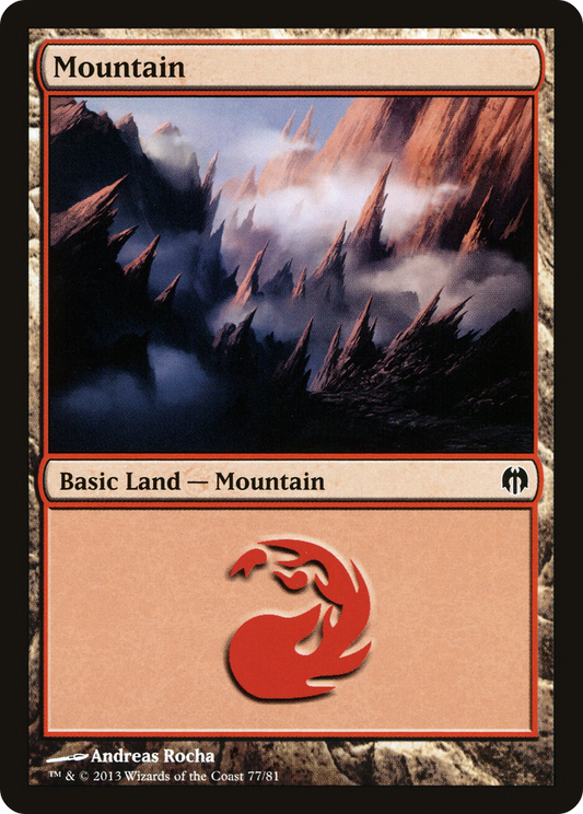 Mountain (DDL-077) - Duel Decks: Heroes vs. Monsters