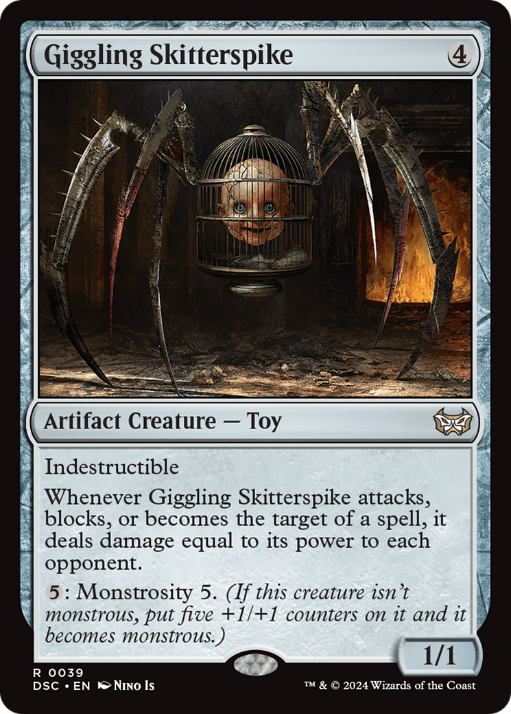 Giggling Skitterspike (DSC-039) - Duskmourn: House of Horror Commander