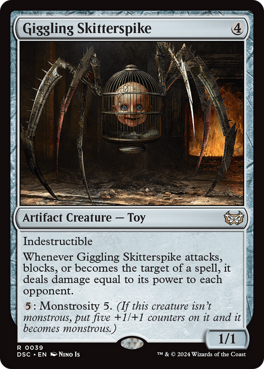 Giggling Skitterspike (DSC-039) - Duskmourn: House of Horror Commander