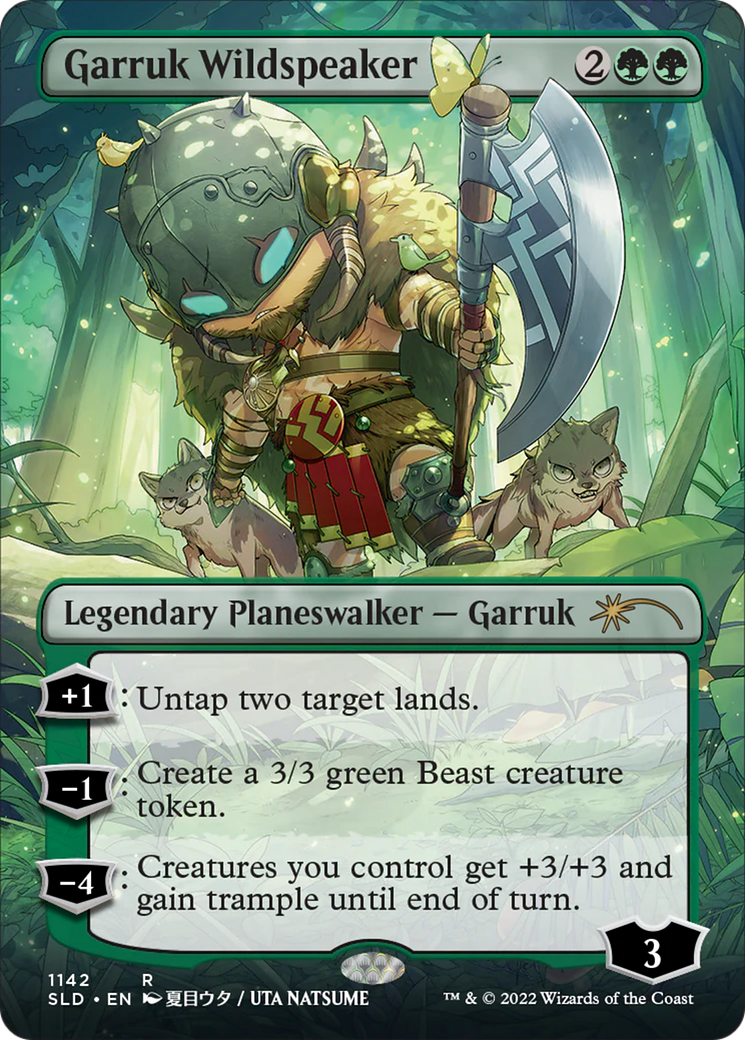 Garruk Wildspeaker (Borderless) (SLD-1142) - Secret Lair Drop (Borderless) Foil