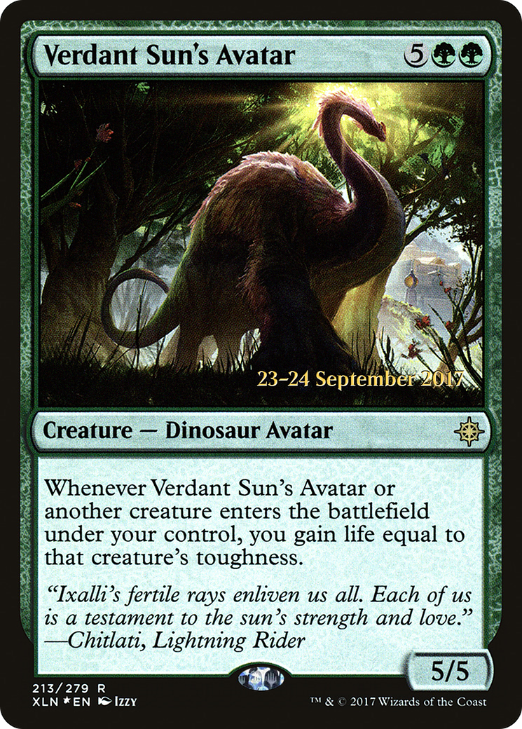 Verdant Sun's Avatar (PXLN-213S) - Ixalan Promos Foil