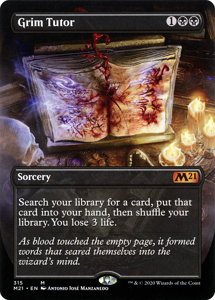 Grim Tutor (M21-315) - Core Set 2021 (Borderless) Foil