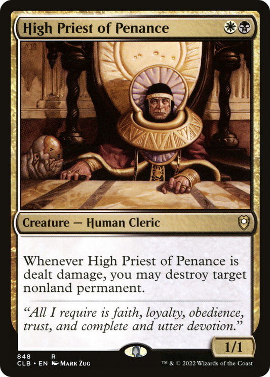 High Priest of Penance (CLB-848) - Commander Legends: Battle for Baldur's Gate